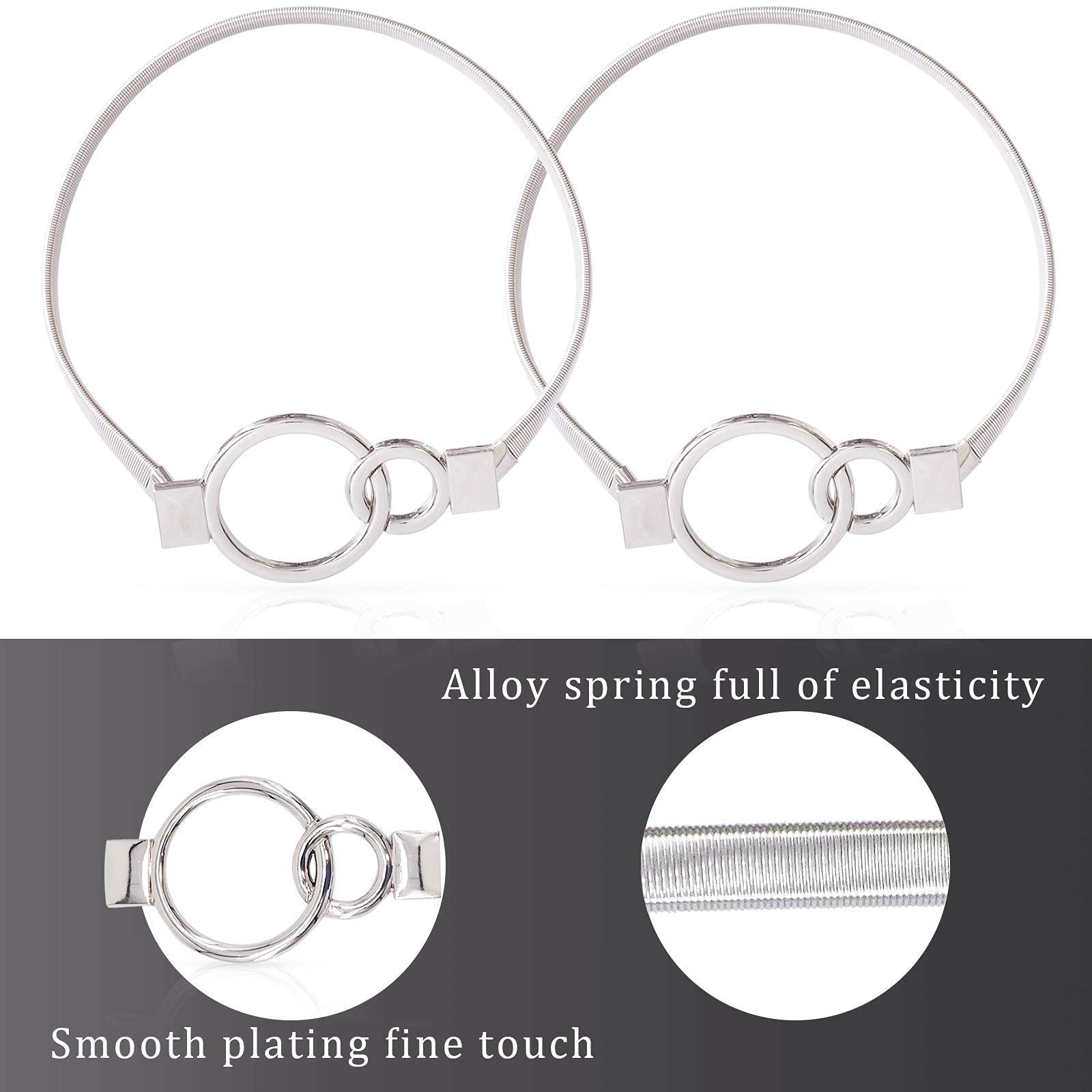 HASTHIP 2 Pcs Curtain Tiebacks Curtain Holdbacks Adjustable Decorative Alloy Curtain Straps Curtain Clip Buckle for Home Office Kitchen (Sliver) HASTHIP 2 Pcs Curtain Tiebacks Curtain Holdbacks Adjustable Decorative Alloy Curtain Straps Curtain Clip Buckle for Home Office Kitchen (Sliver)